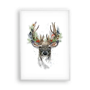 Póster en marco blanco - Con vestimenta festiva - 70x100 cm