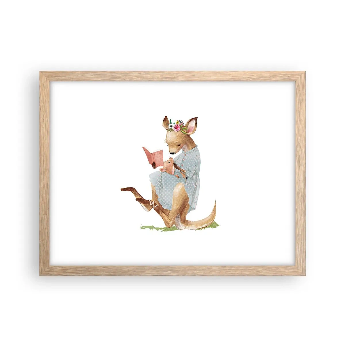 Póster en marco roble claro - Léeme un cuento, mamá - 40x30 cm