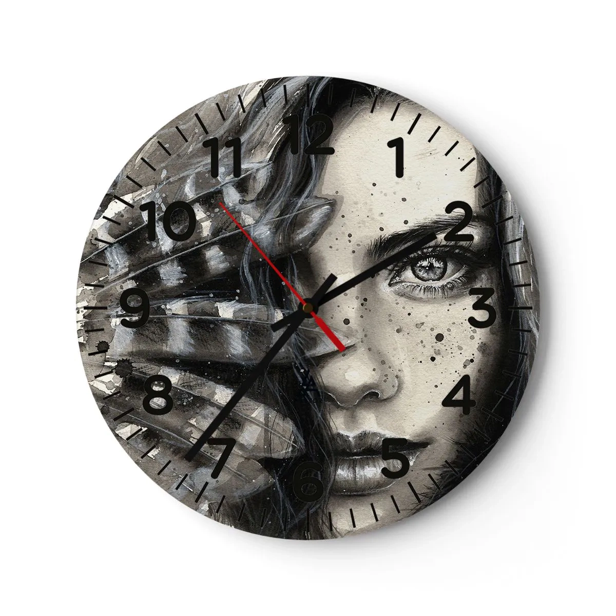 Reloj de pared - Reloj de vidrio - Belleza salvaje - 30x30 cm