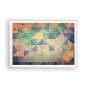 Póster en marco blanco - República de los triángulos - 100x70 cm