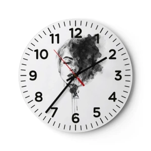 Reloj de pared - Reloj de vidrio - Sueños en femenino - 30x30 cm
