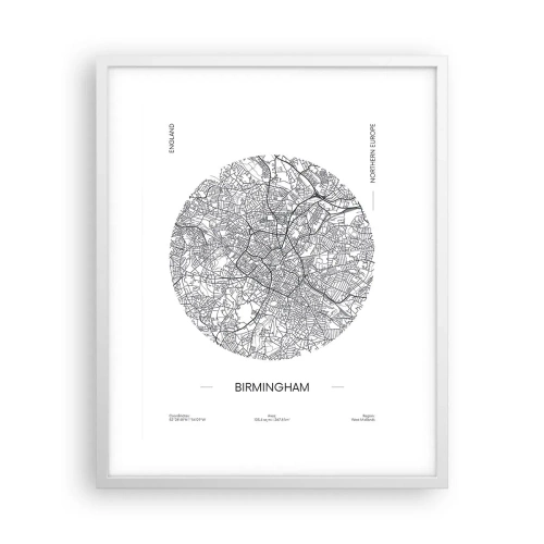 Póster en marco blanco - Anatomía de Birmingham - 40x50 cm