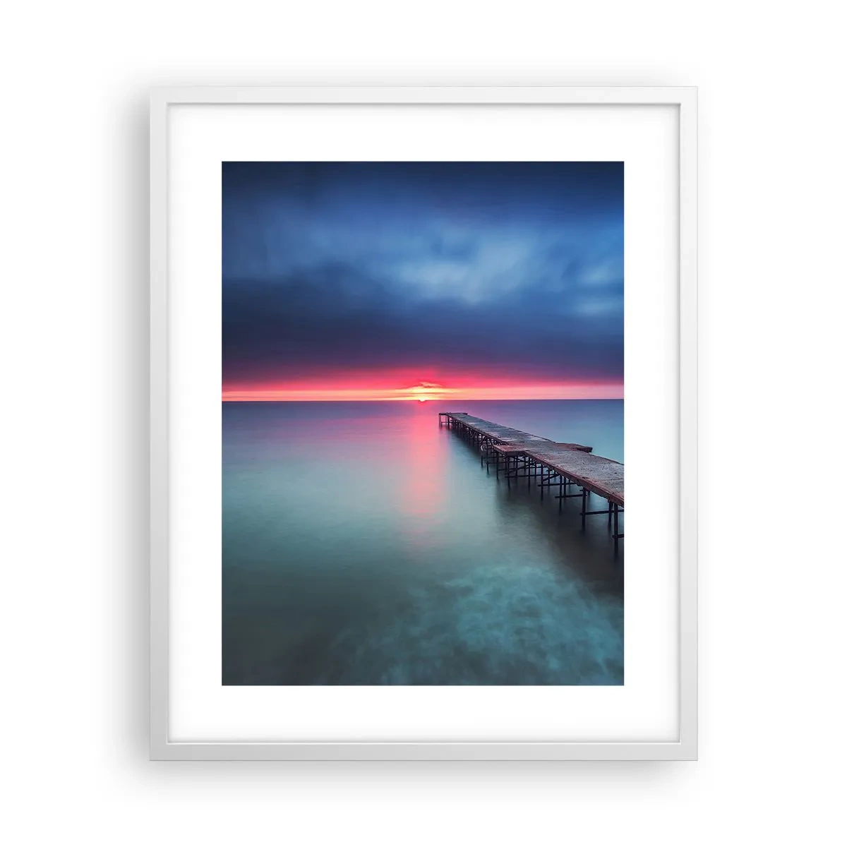 Póster en marco blanco - Entre el cielo y el agua - 40x50 cm