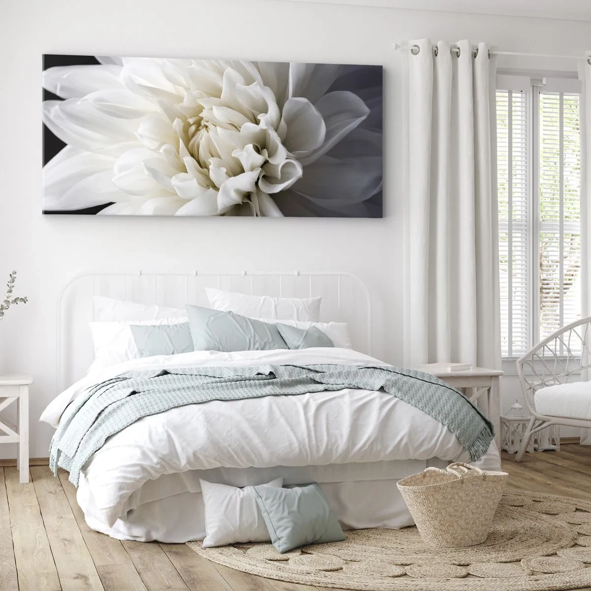 Cuadro sobre lienzo - Impresión de Imagen - La novia de la mañana - 100x40 cm