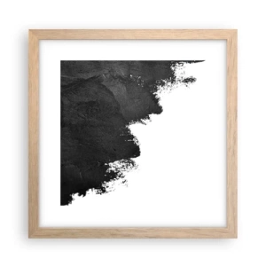 Póster en marco roble claro - Elementos: tierra - 30x30 cm