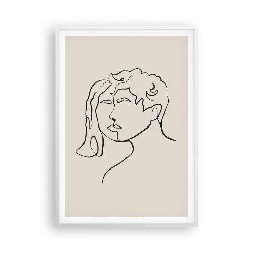 Póster en marco blanco - Y se convirtieron en uno - 70x100 cm