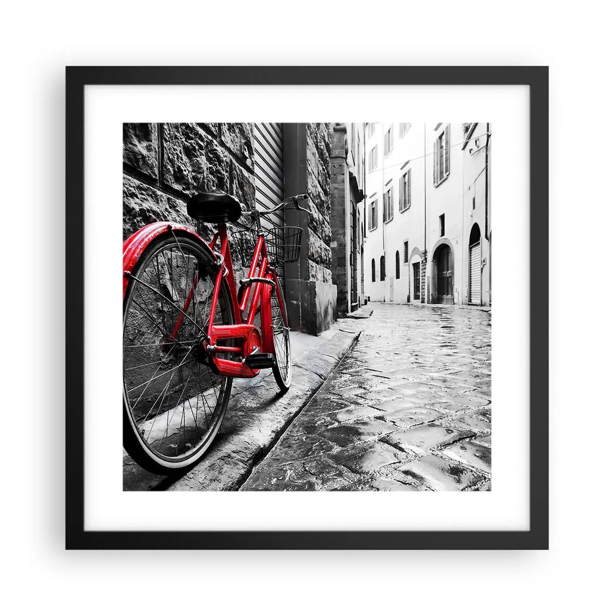 Póster en marco negro - La verdadera belleza no envejece - 40x40 cm