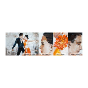 Muestra de fotomural autoadhesivo Deluxe Sticker - Dirty dancing - Abstracción, Bailar, Tango - 100x30 cm