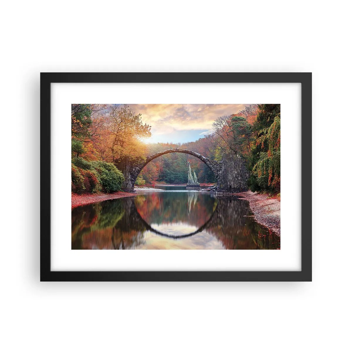 Póster en marco negro - Al otro lado del espejo - 40x30 cm