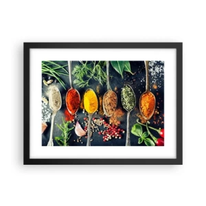 Póster en marco negro - Magia culinaria - 40x30 cm