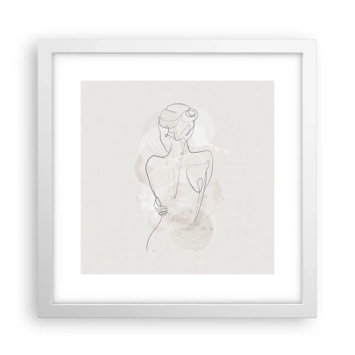 Póster en marco blanco - Como un cuerpo sensible - 30x30 cm