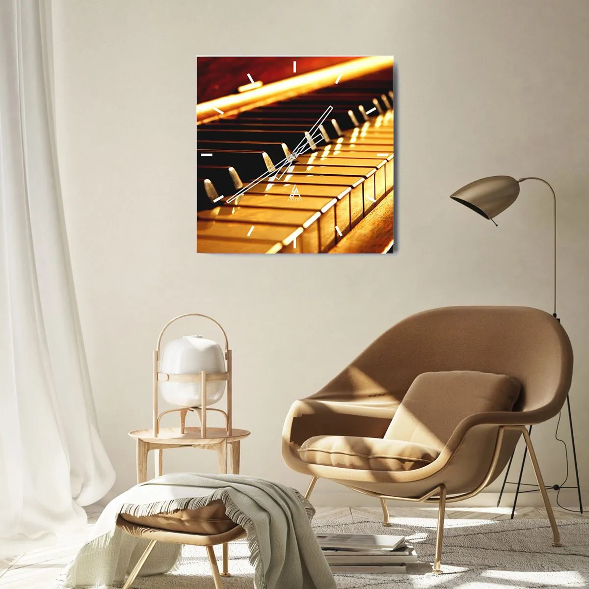 Reloj de pared - Reloj de vidrio - Posibilidades ilimitadas - 40x40 cm