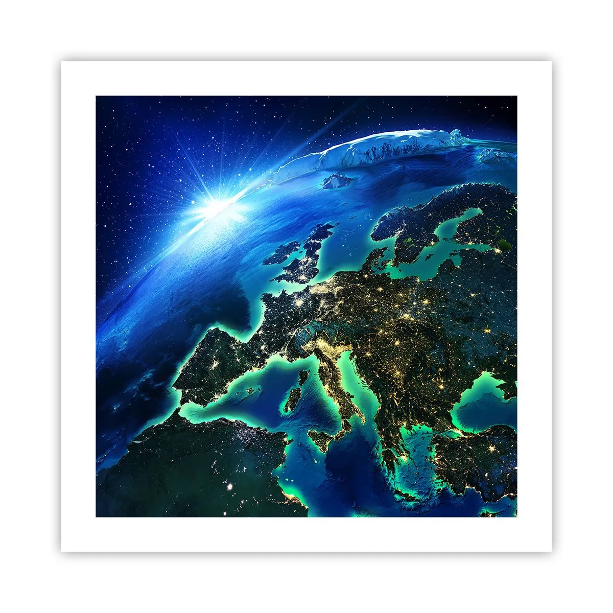 Póster - Una Europa resplandeciente - 50x50 cm