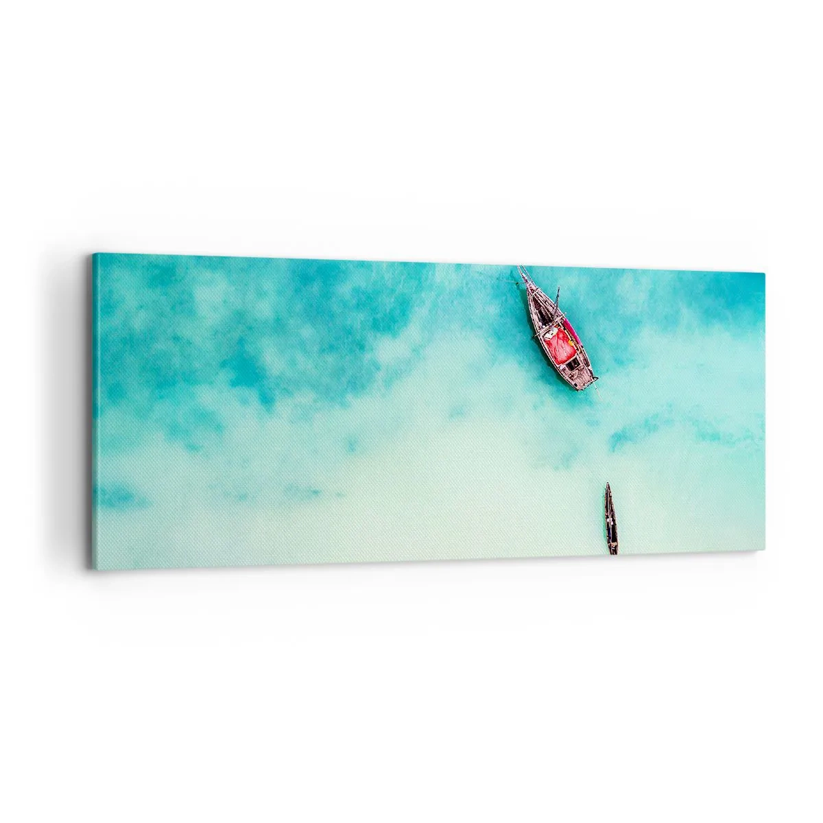 Cuadro sobre lienzo - Impresión de Imagen - Porque en las playas de Zanzíbar, cuando las aguas se desbordan... - 100x40 cm