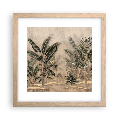 Póster en marco roble claro - Grabados de estilo colonial - 30x30 cm