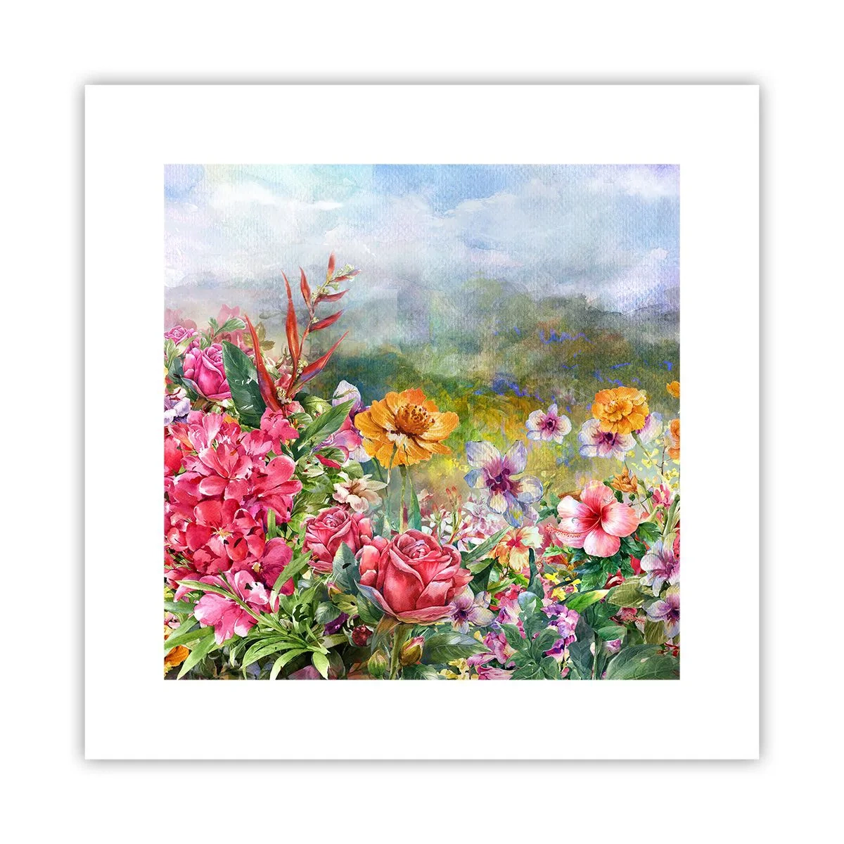 Póster - Un jardín enloquecido - 30x30 cm