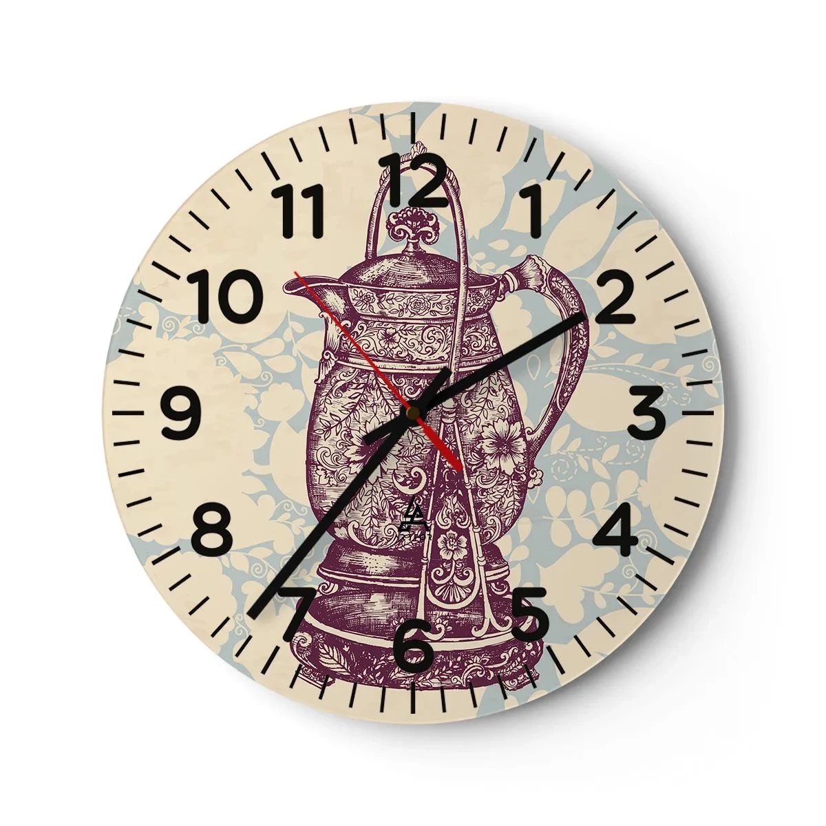 Reloj de pared - Reloj de vidrio - La belleza de lo cotidiano - 30x30 cm