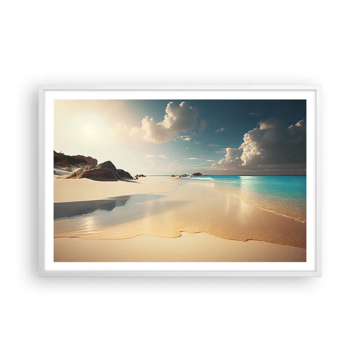 Póster en marco blanco - Un día de ensueño - 91x61 cm