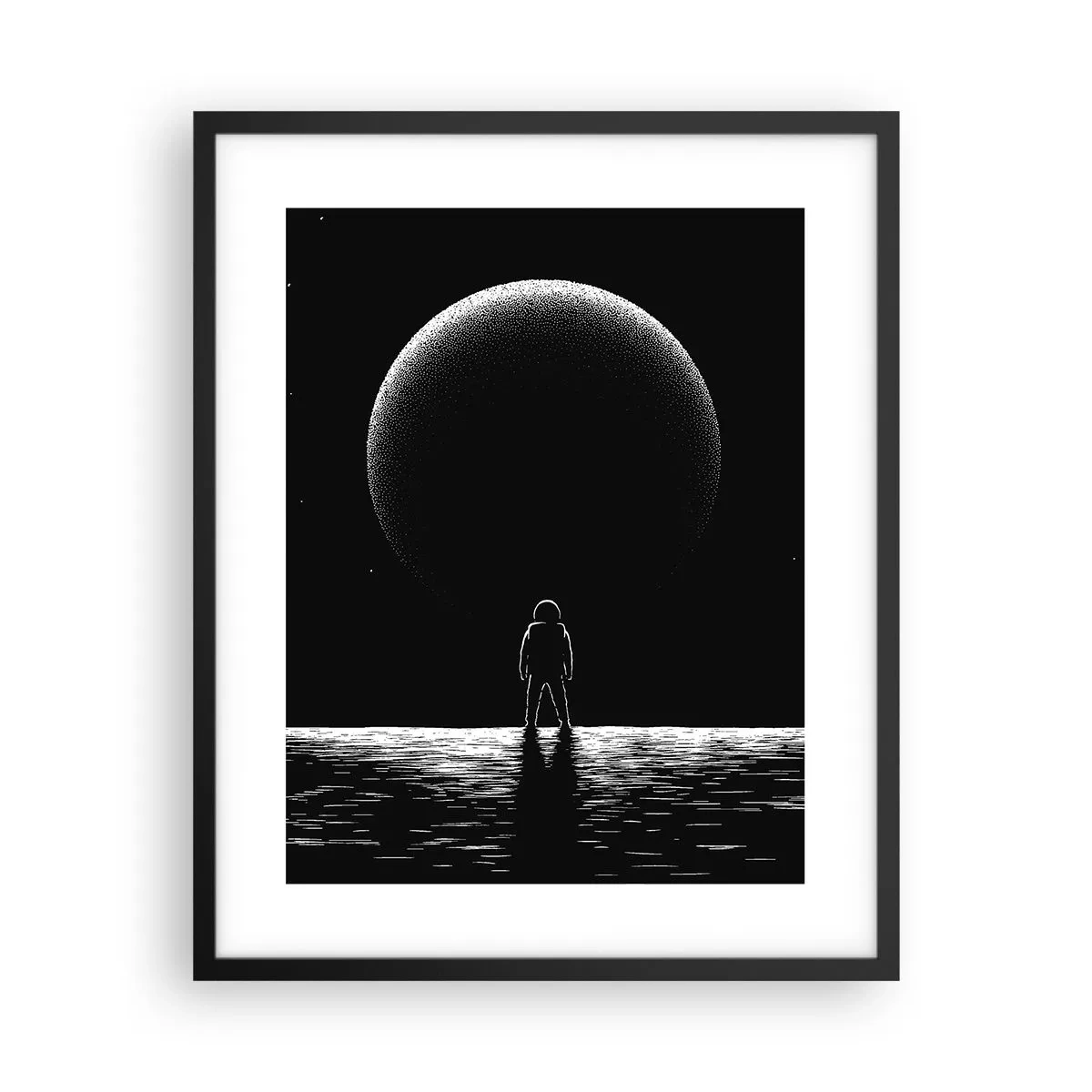 Póster en marco negro - Cara a cara - 40x50 cm