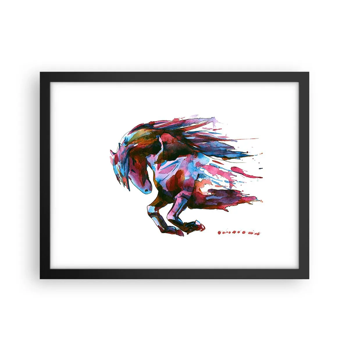 Póster en marco negro - En éxtasis - 40x30 cm