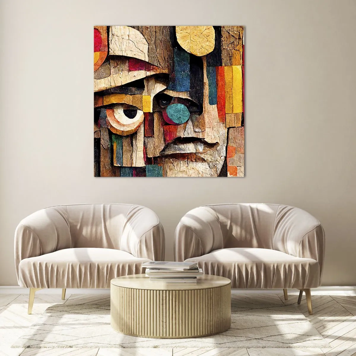 Cuadro sobre vidrio - Impresiones sobre Vidrio - Te veo... - 40x40 cm