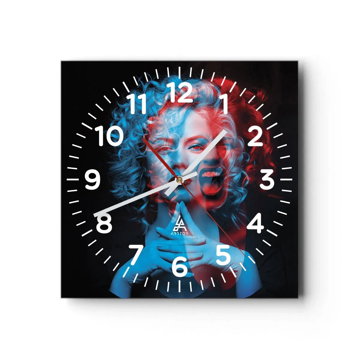 Reloj de pared - Reloj de vidrio - Alter ego - 30x30 cm