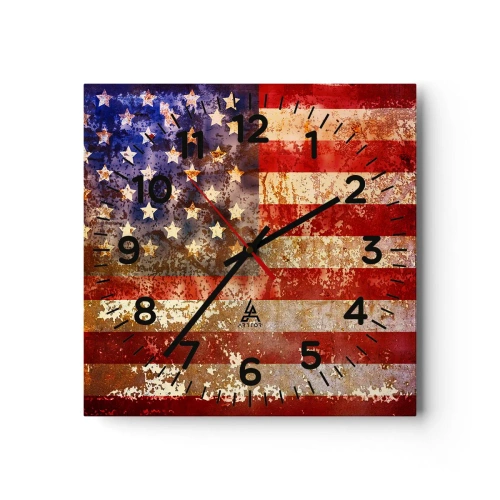 Reloj de pared - Reloj de vidrio - La gloria no pasa - 30x30 cm