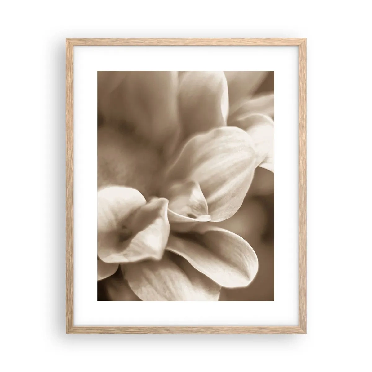 Póster en marco roble claro - Suave como una sonrisa - 40x50 cm