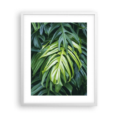 Póster en marco blanco - Sumérjase en la frescura - 40x50 cm