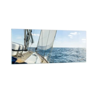 Cuadro sobre vidrio - Impresiones sobre Vidrio - Ahoy, a la aventura - 100x40 cm