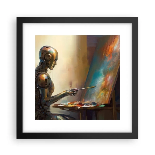 Póster en marco negro - Arte del futuro - 30x30 cm