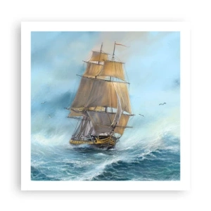 Póster - Surcando las olas - 60x60 cm