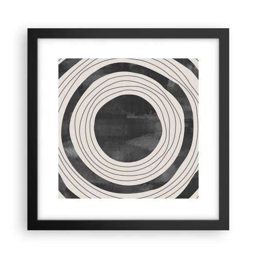 Póster en marco negro - En el centro mismo - 30x30 cm