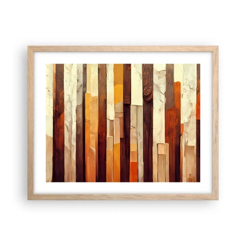 Póster en marco roble claro - Himno de los árboles del bosque - 50x40 cm