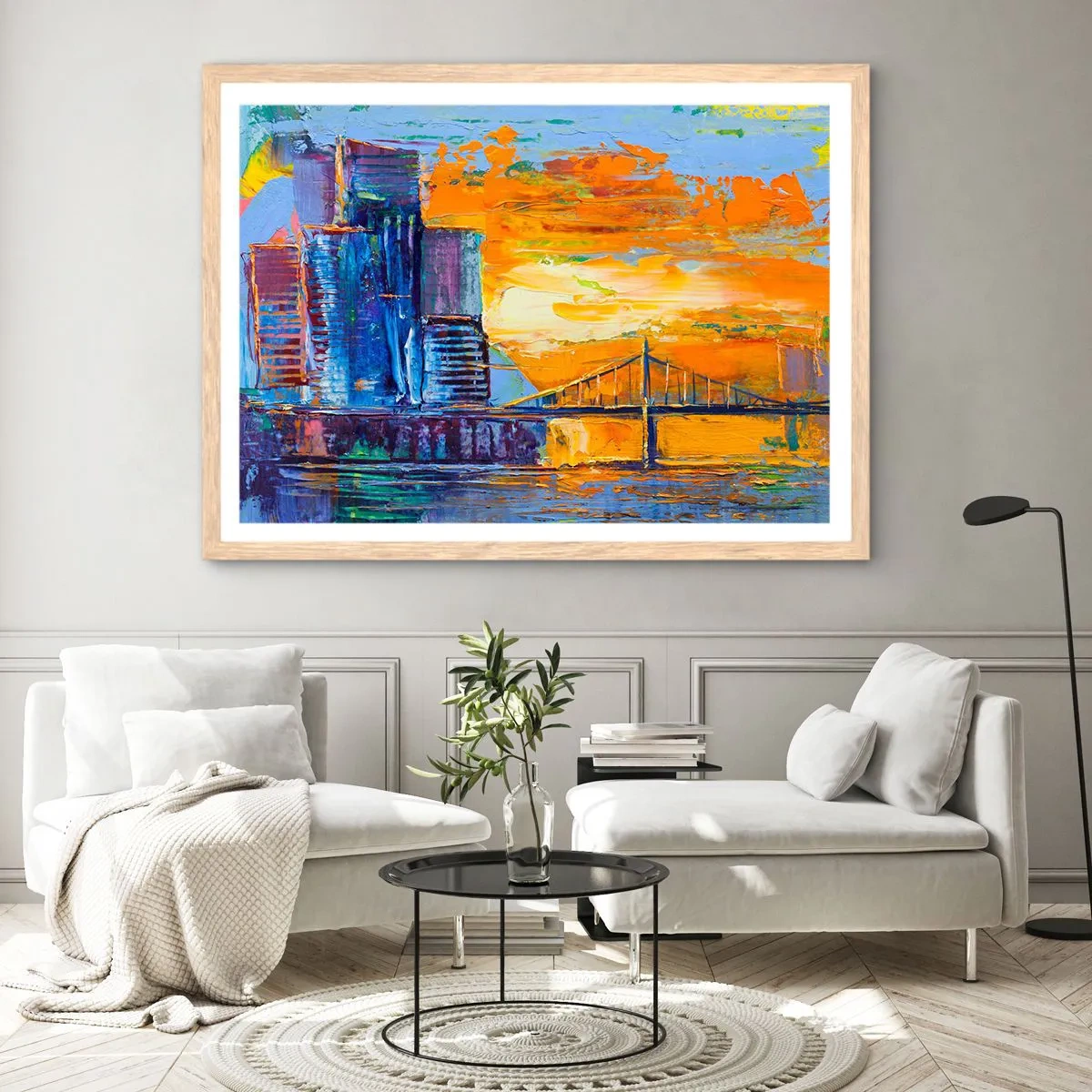 Póster en marco roble claro - Cultura y naturaleza - 70x50 cm