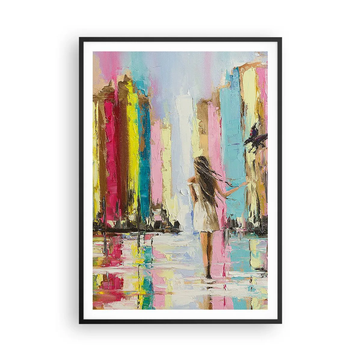 Póster en marco negro - Sígueme - 70x100 cm