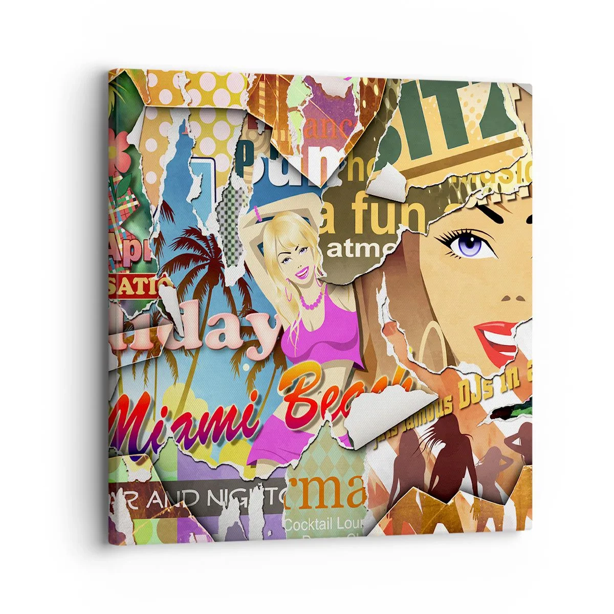 Cuadro sobre lienzo - Impresión de Imagen - Recuerdos de las vacaciones - 30x30 cm