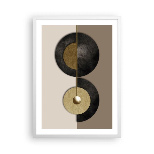 Póster en marco blanco - Variaciones en torno a un círculo - 50x70 cm