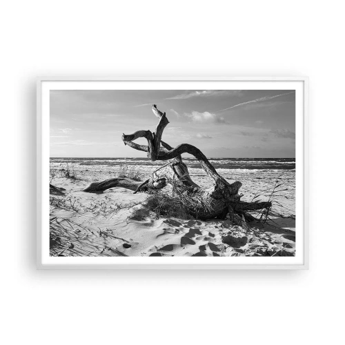 Póster en marco blanco - Escultura marina - 100x70 cm