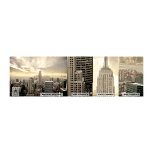 Muestra De Fotomural Standard Eco - Tejido neoyorquino en tonos grises - Ciudad, Nueva York, manhattan - 100x30 cm