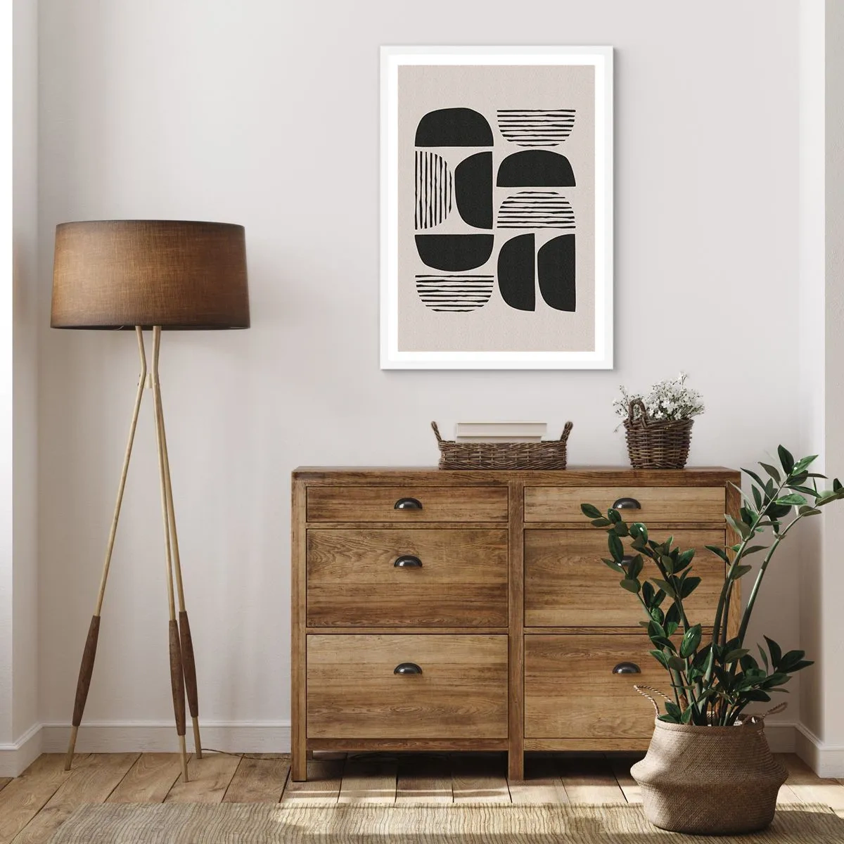 Póster en marco blanco - Arreglos a medias - 50x70 cm