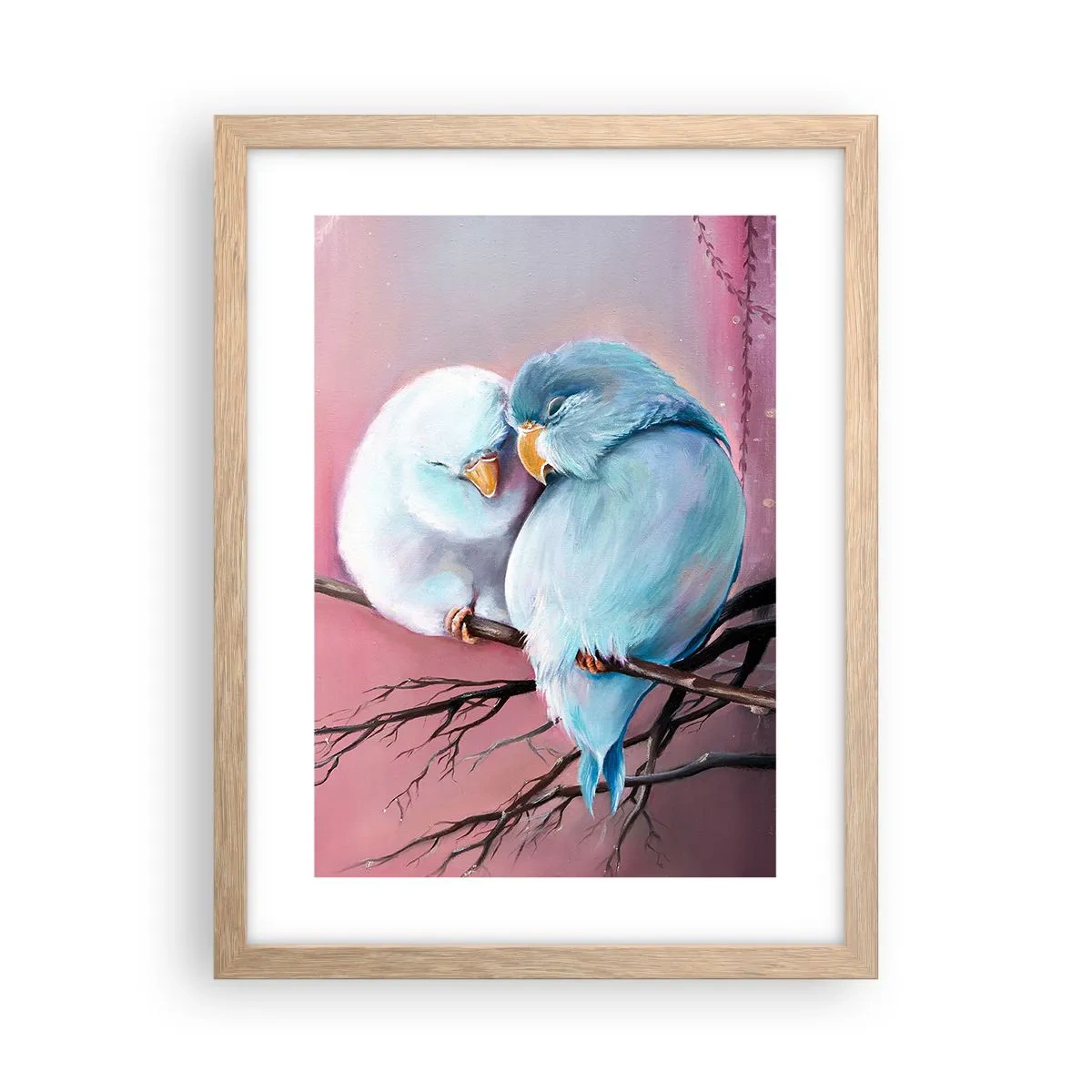 Póster en marco roble claro - Qué añadir aquí... - 30x40 cm