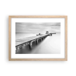 Póster en marco roble claro - Lejos - 40x30 cm