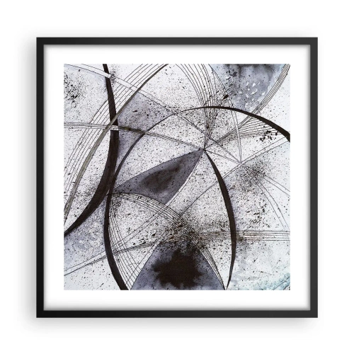 Póster en marco negro - Fantasía futurista - 50x50 cm