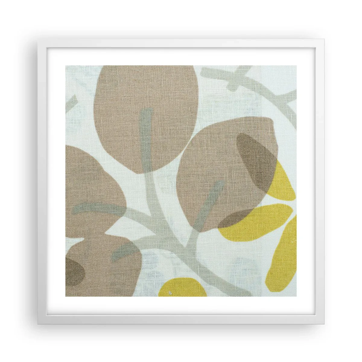 Póster en marco blanco - Composición a pleno sol - 50x50 cm