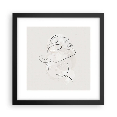 Póster en marco negro - Contorno de un sueño - 30x30 cm