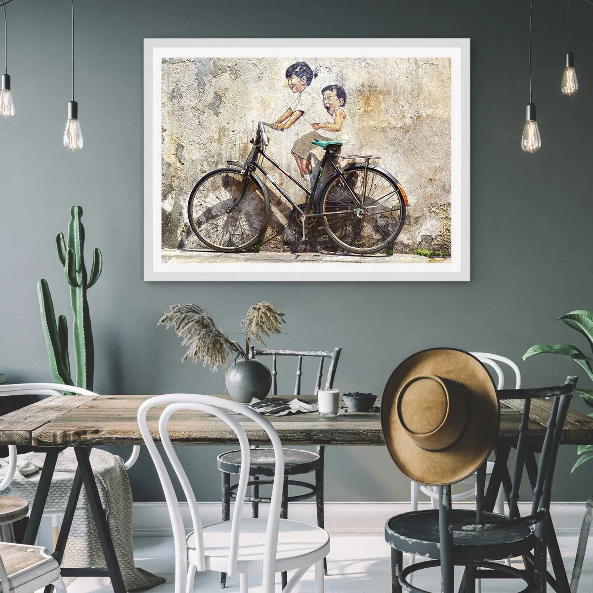 Póster en marco blanco - ¿Verdadero o falso? - 50x40 cm