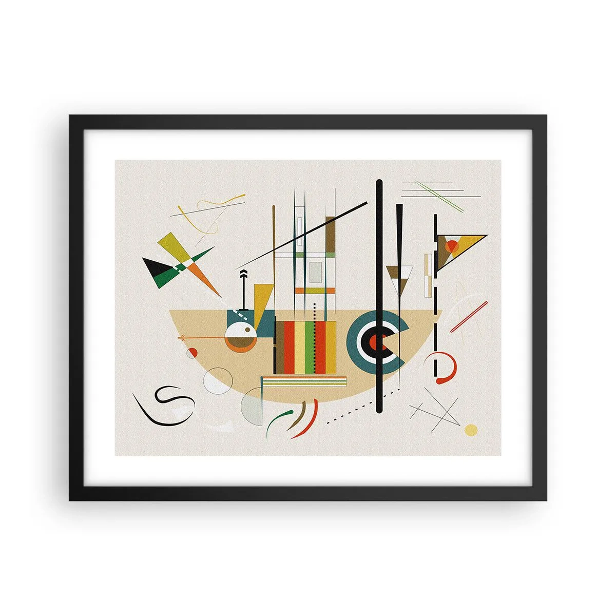 Póster en marco negro - Y el mundo ríe - 50x40 cm