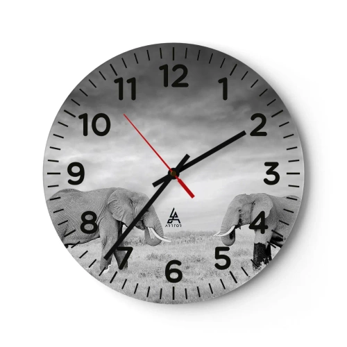Reloj de pared - Reloj de vidrio - El gris es hermoso - 40x40 cm
