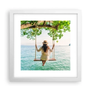 Póster en marco blanco - La vida es bella - 30x30 cm